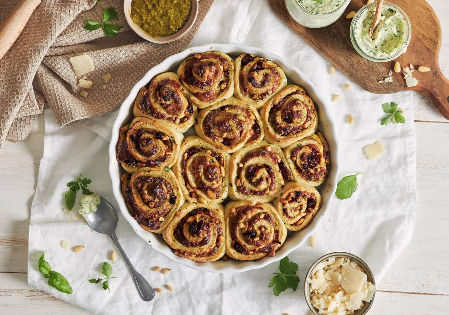 Savory Garlic Herb Butter Dinner Rolls