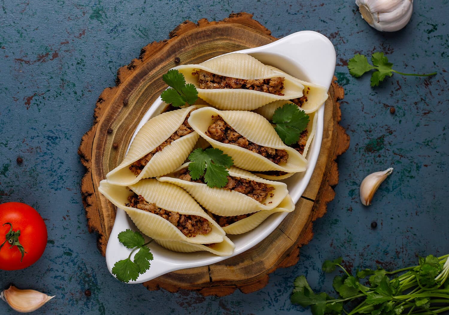Spinach Ricotta Stuffed Vegan Pasta Shells