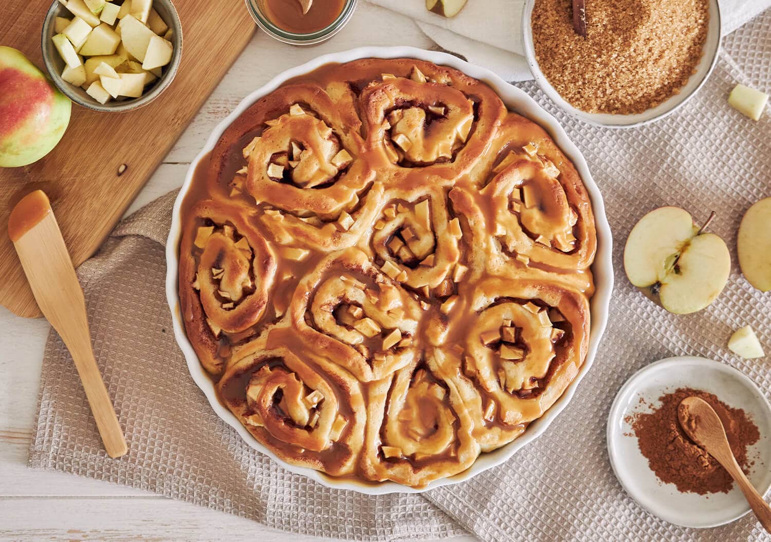 Spiced Apple Cake with Cinnamon Glaze
