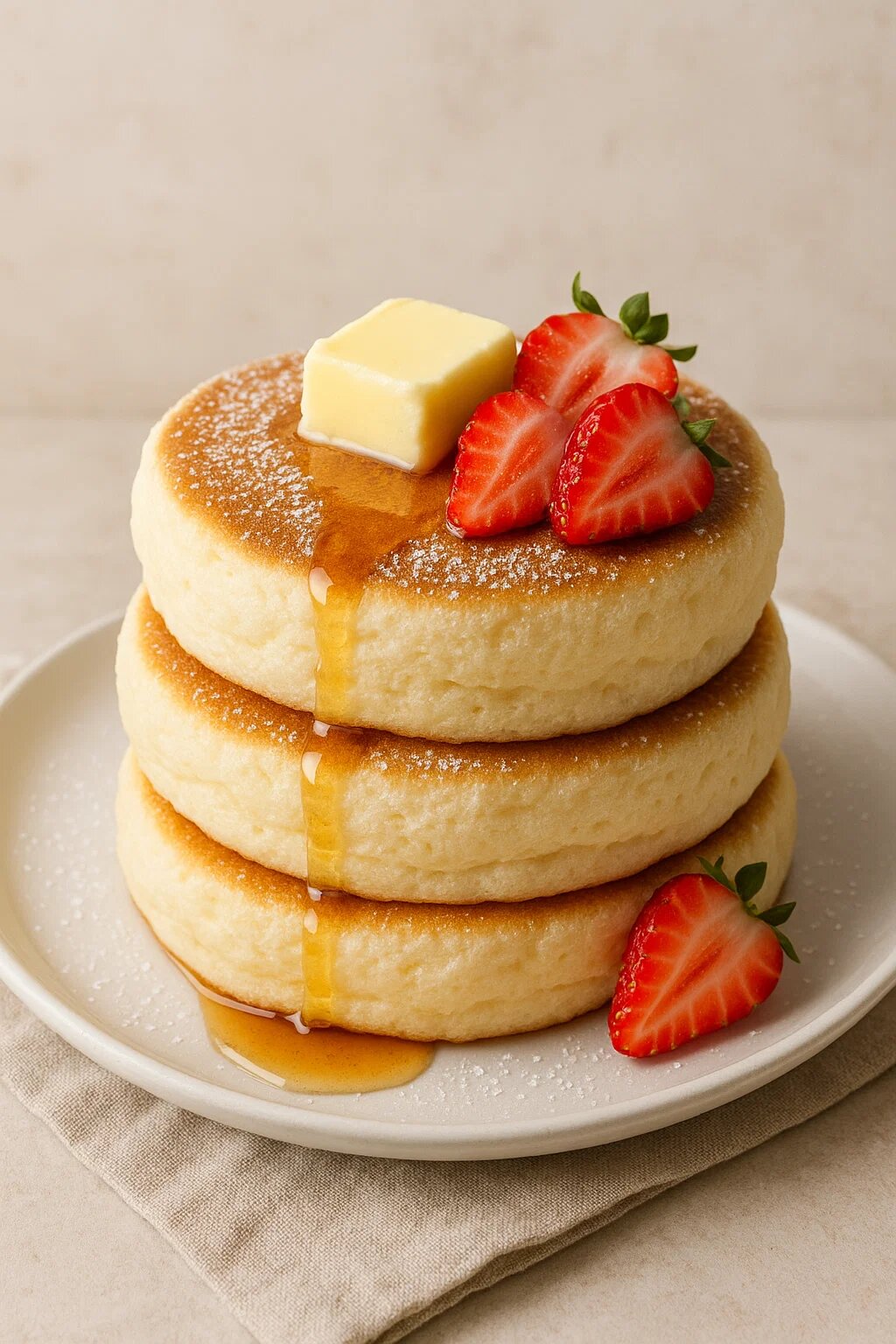Fluffy Japanese Soufflé Pancakes