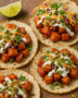 Roasted sweet potato tacos with slaw and chipotle glaze