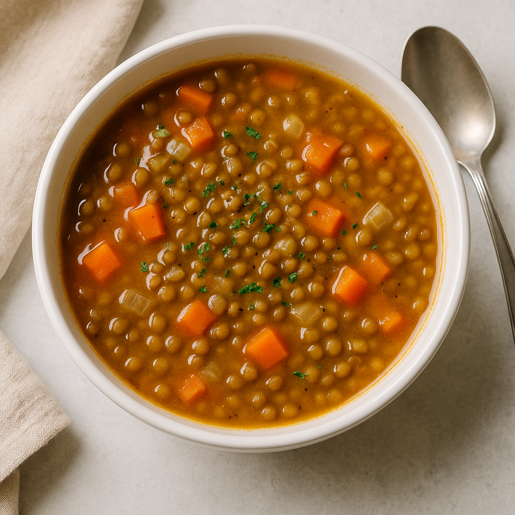 Hearty Lentil Soup (Feeds 4 for $3.60)